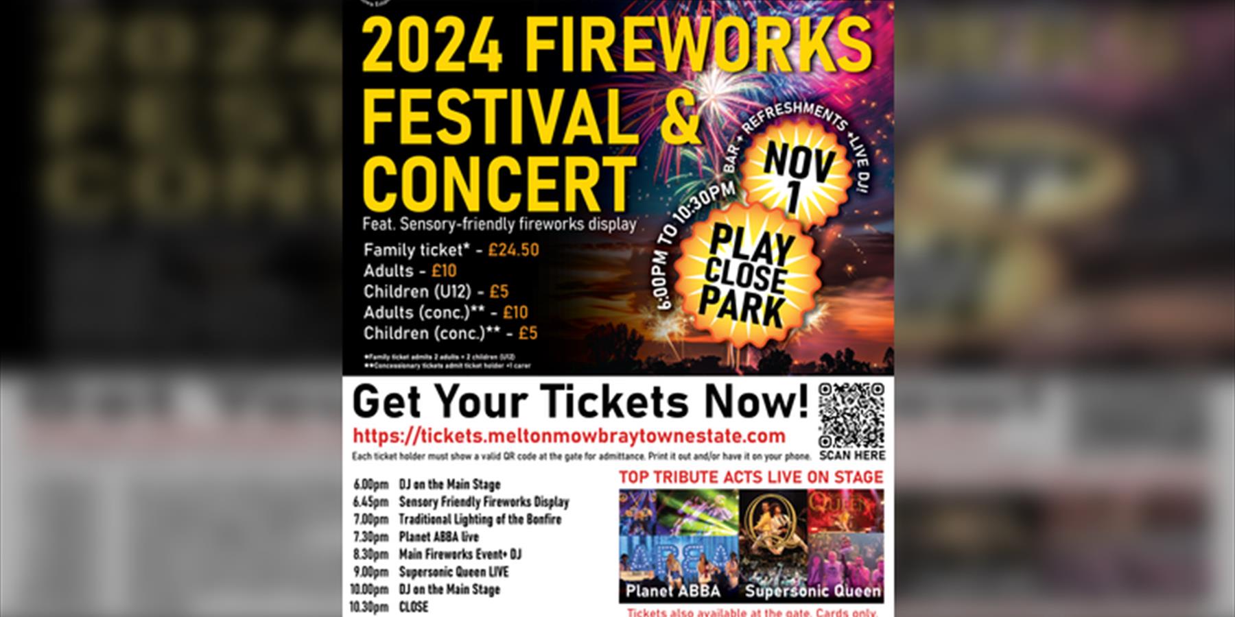 Melton Mowbray Fireworks Festival & Concert