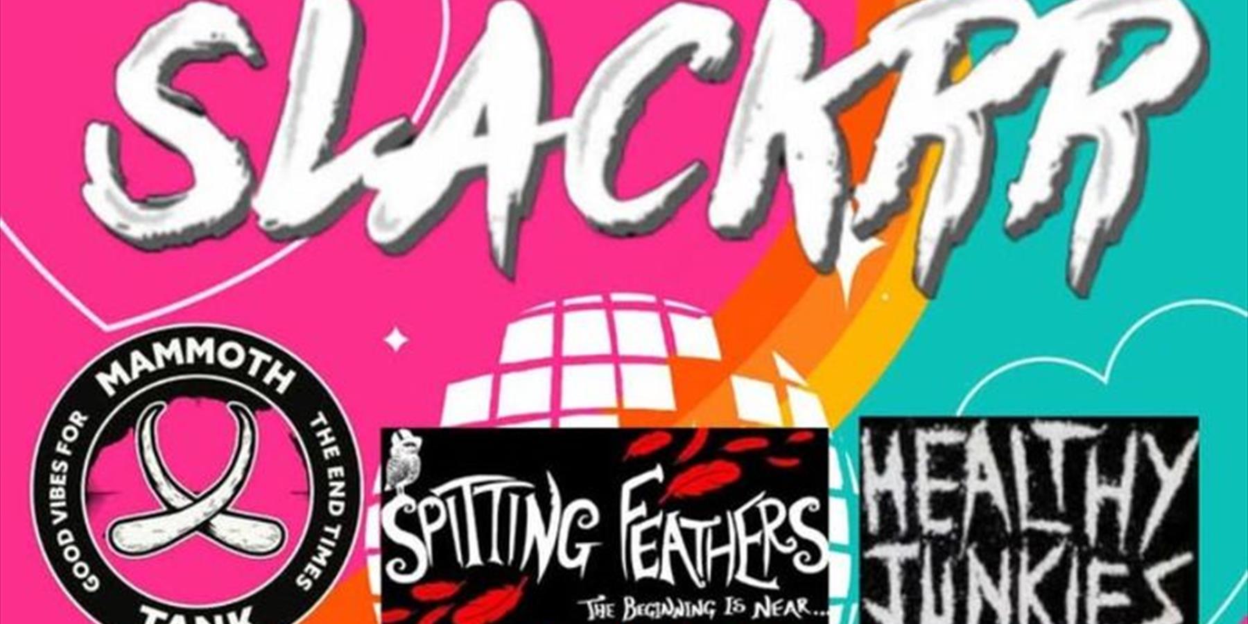 Slackrr + Healthy Junkies + Spitting Feathers + Mamouth Tank