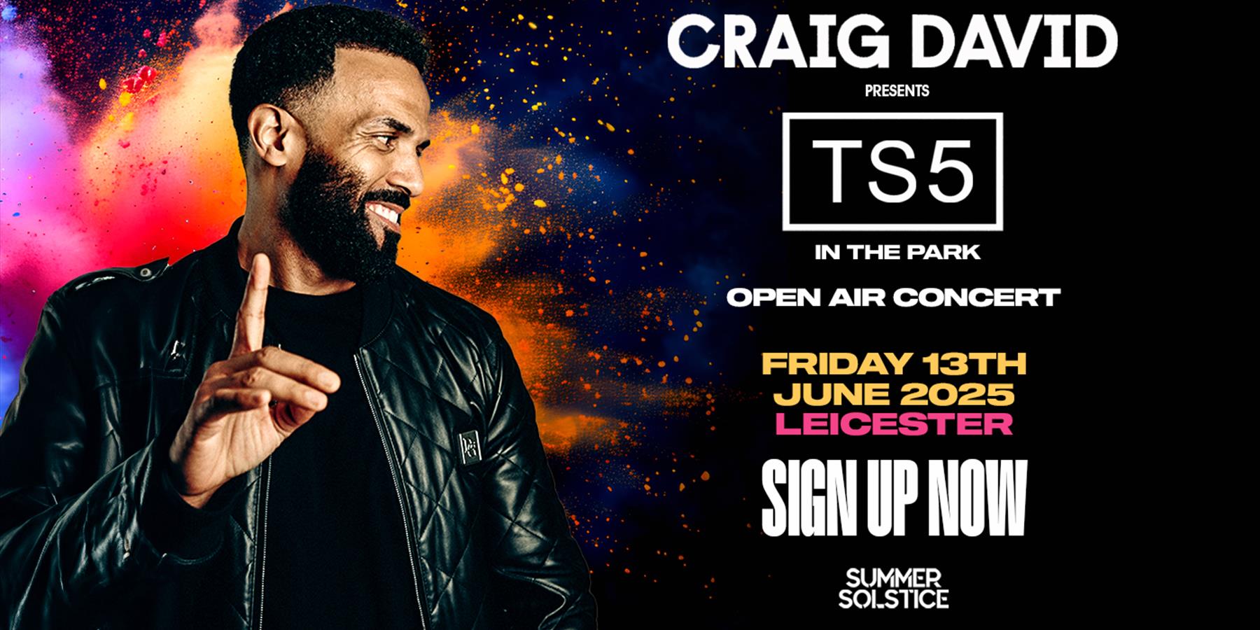 Craig David presents TS5 in the park poster