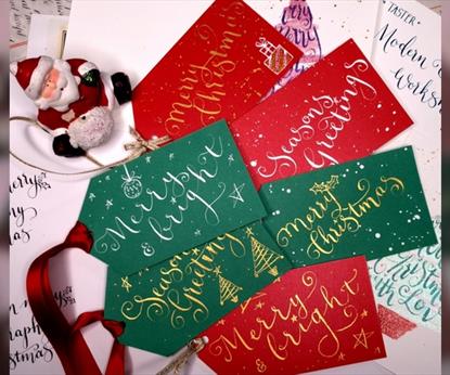 Jane Lappage ‘Christmas Modern Calligraphy Tag’