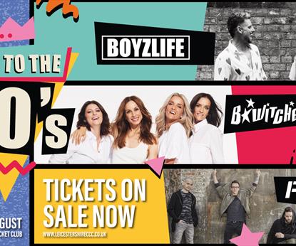 Back to the 90s event image featuring Five, Boyzlife and B*Witched
