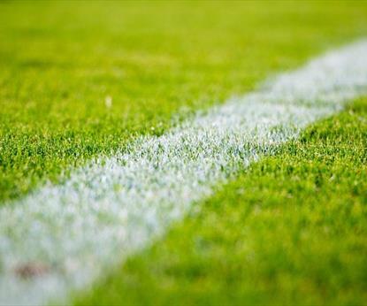 White line on a football pitch