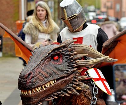 St George and the Dragon at Old Town Festival