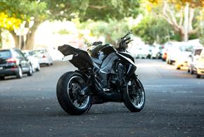Black motorcycle