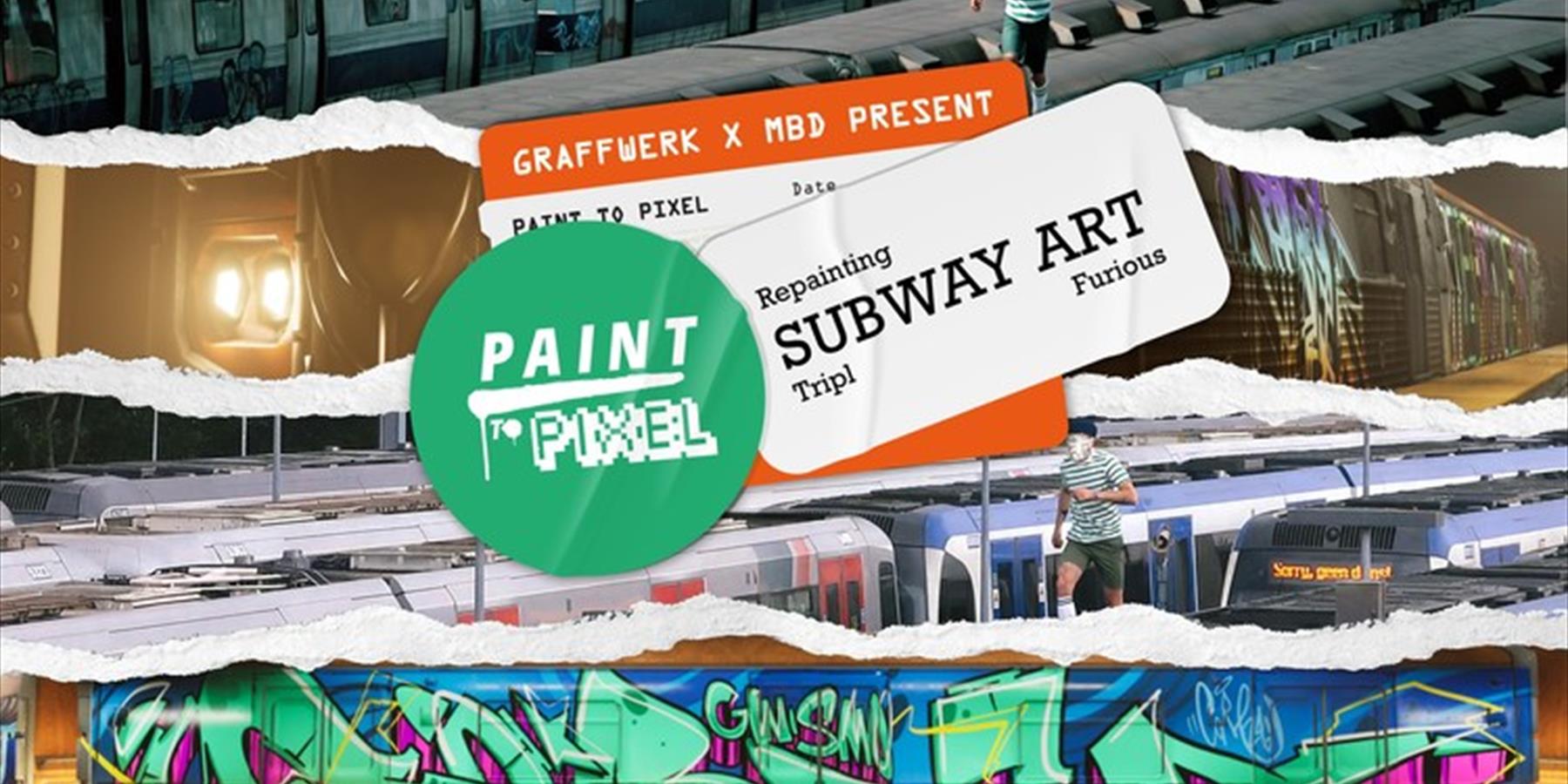 Paint to Pixel X Repainting Subway Art