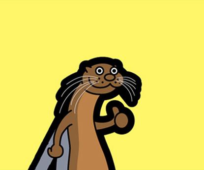 A Cartoon Otter