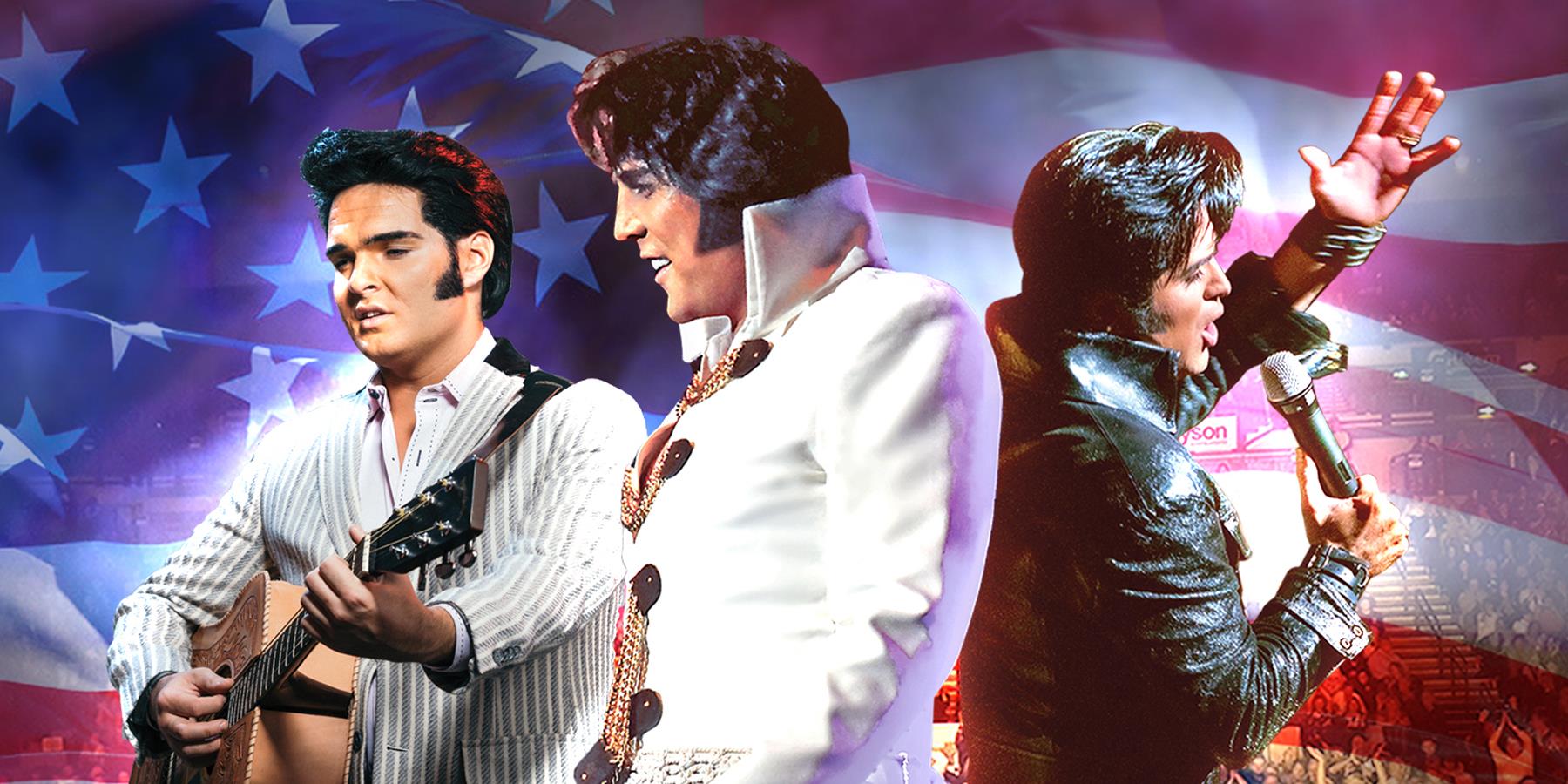 Three men dressed as Elvis