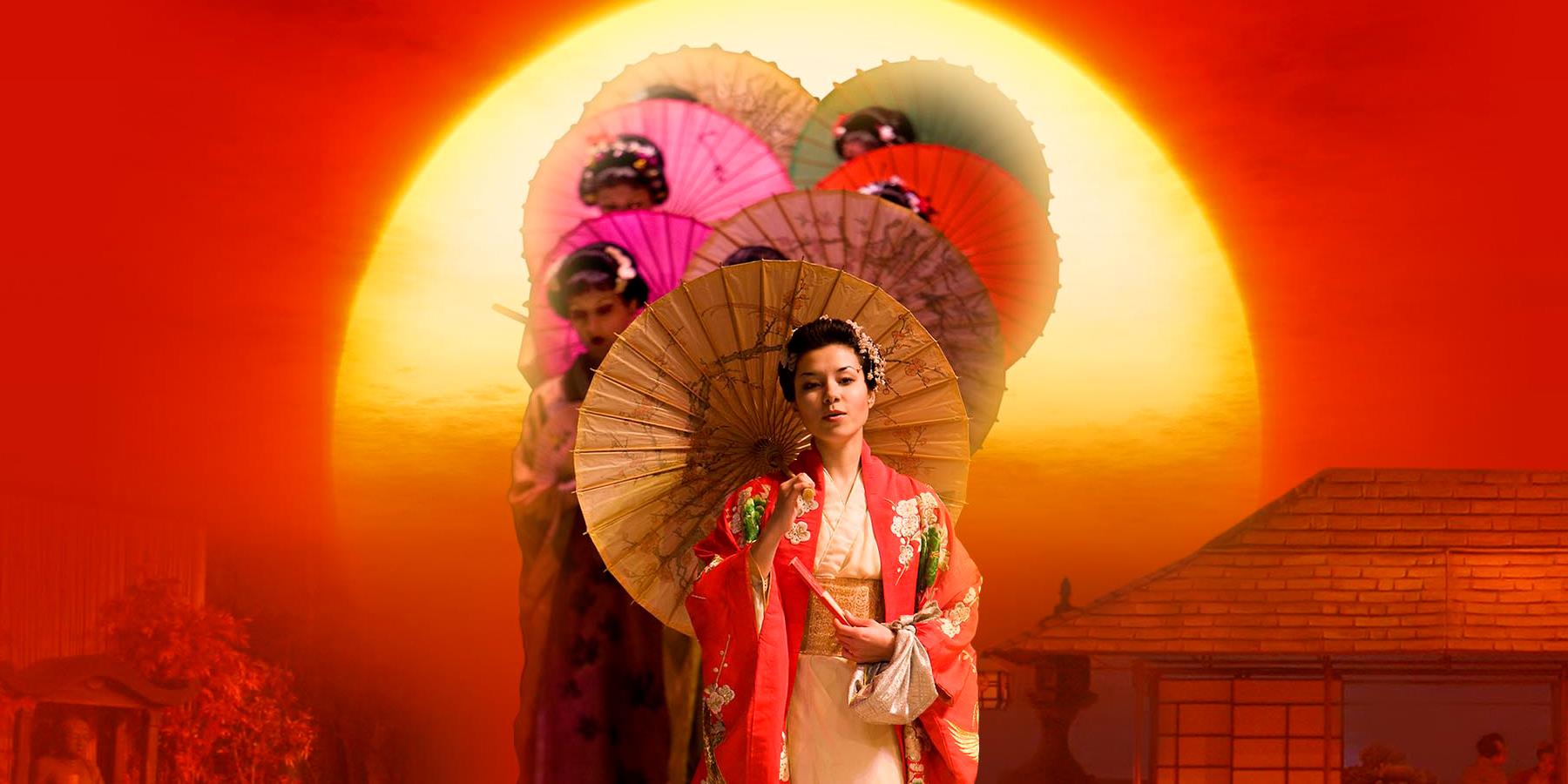 Japanese women in kimonos