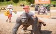 Child on gorilla statue
