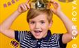 Little boy in crown with the heading Ring for Royalty