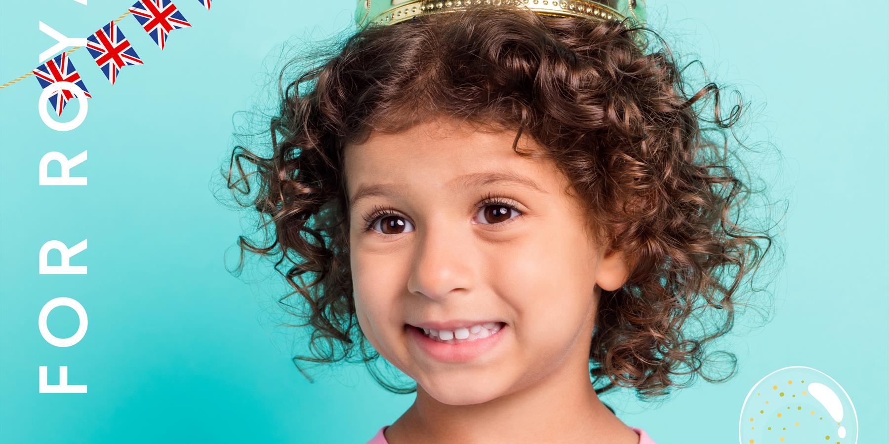 Little girl in crown with the heading Ring for Royalty