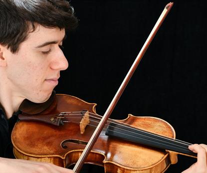 A man playing violin