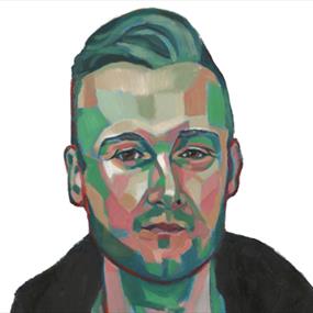 A painting of Tom Chaplin