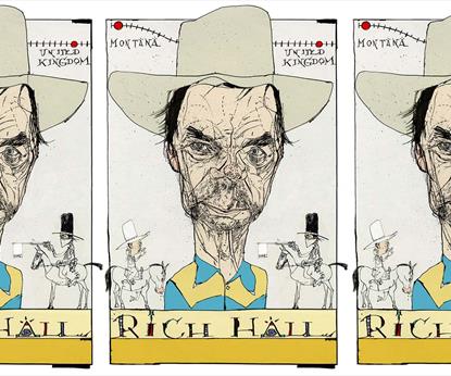 Rich Hall cartoon portraits
