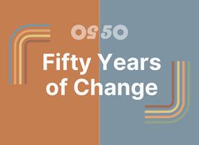 Fifty years of change logo