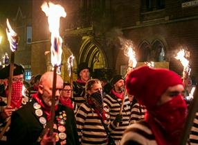 Cliffe bonfire society procession