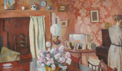 Painting of a domestic interior by Roger Fry