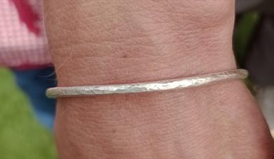 Handmade silver bangle