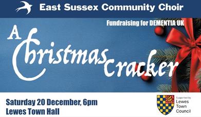 Event details with logo and festive wreath