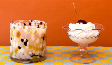 Handmade aromatherapy candle and desert!