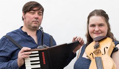 Folk musicians Jackie Oates and John Spiers