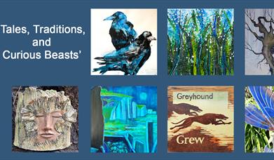 Selection of images from Tales Traditions and Curious Beasts exhibition
