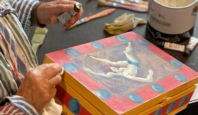 Painting a wooden box