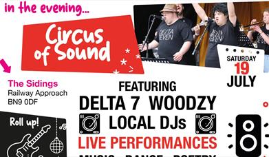 Poster featuring performers and details of event