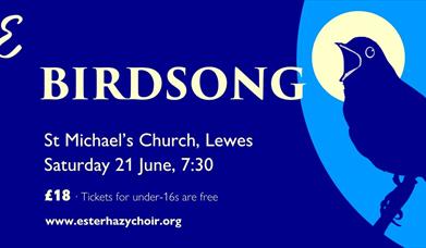 Image of blackbird singing with details of concert