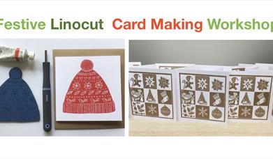 Hand-printed Christmas cards