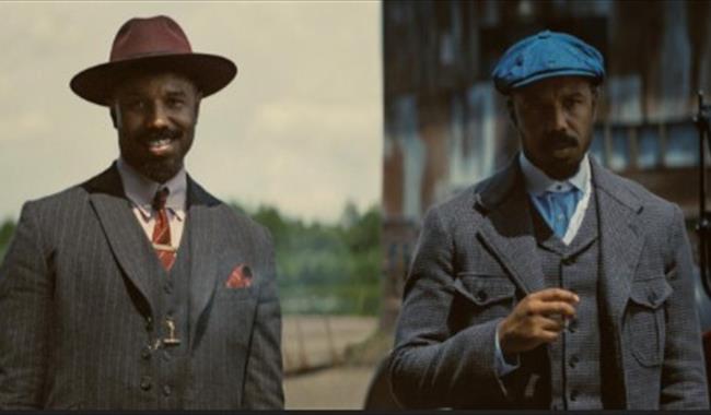 Actors Ryan Coogler and Michael B Jordan in film Sinners