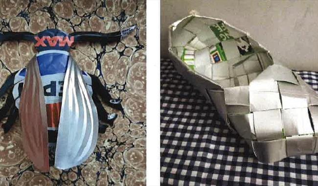 Re-Formed artwork using recycled materials