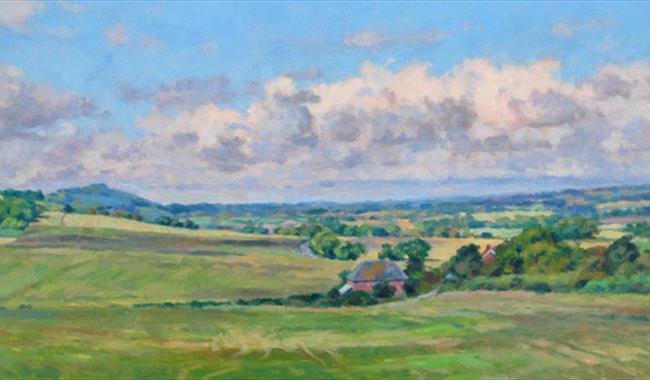 Sussex landscape painted by Michael Cruickshank