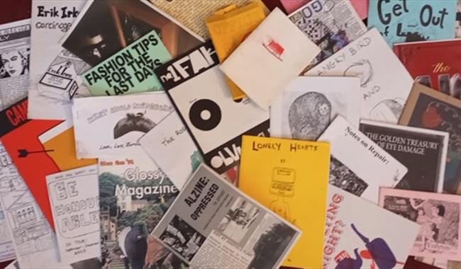 samples of handmade 'zines'