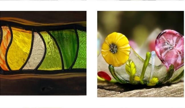 Stained glass exhibits by Belinda Scott