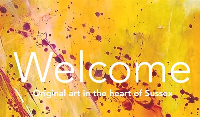 Abstract painting in yellow