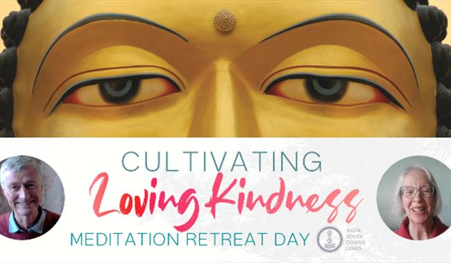 Buddah and photos of meditation leaders