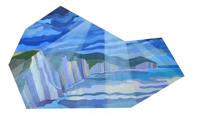 Abstract paintings depicting landscapes in Sussex
