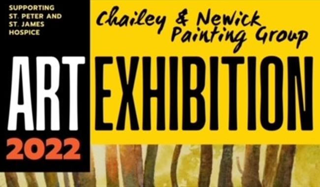 Poster detailing art exhibition at Chailey Village Hall