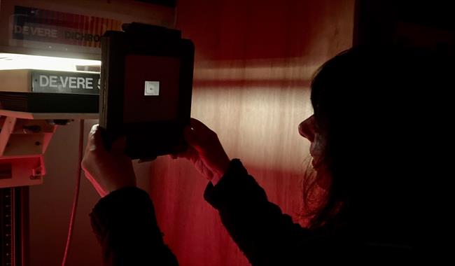 Reviewing black and white photography in a Darkroom