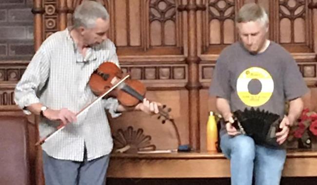 Folk musicians Andy Turner and Mat Green