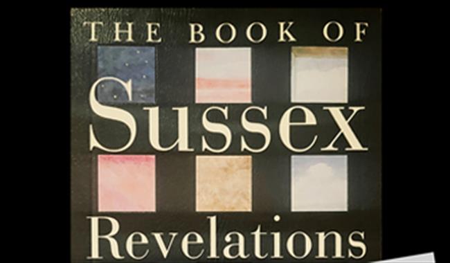 Poster promoting The book of Sussex revelations - 26 page poem!