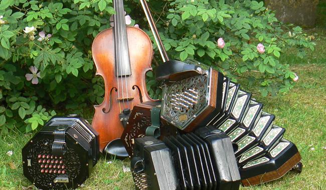 Selection musical instruments for playing folk music
