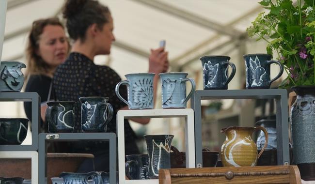Ceramics for sale at Potfest