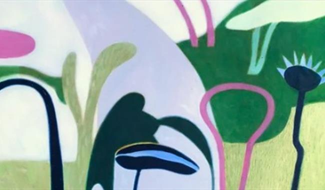 Abstract botanical painting