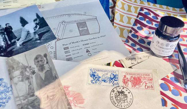 Printed paper and eclectic mix of photos and letters