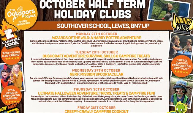 Poster for holiday camp activities