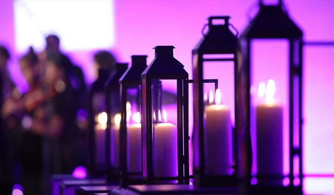 Holocaust Memorial Day candles