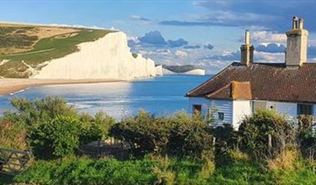 Coastguard Cottage with view of Seven Sisters, Seaford