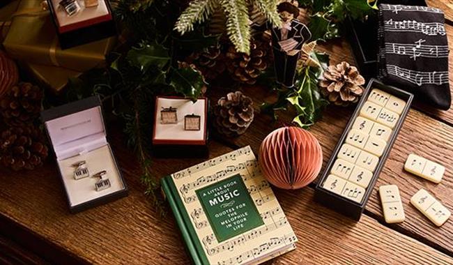 Festive gifts with Christmas decorations